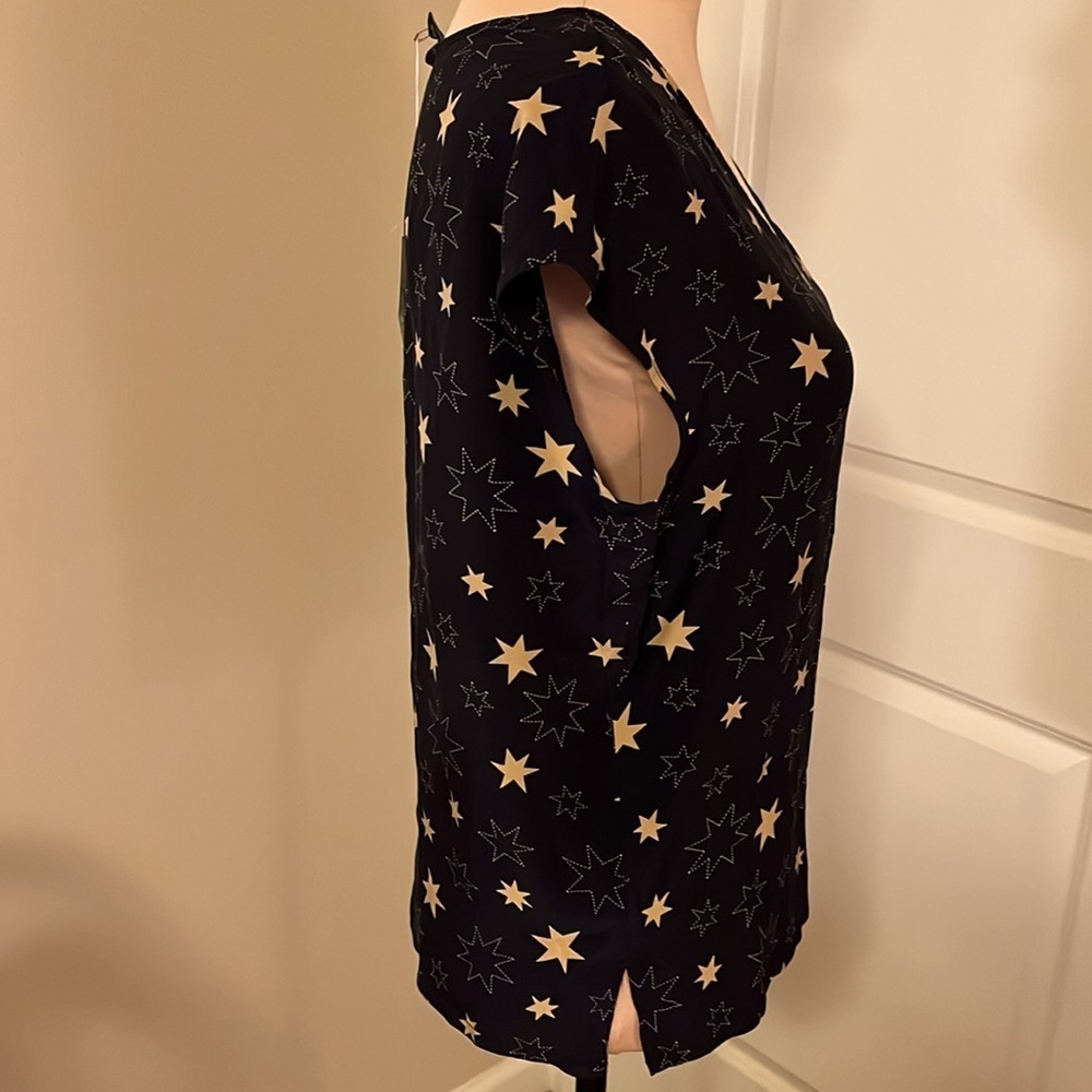 Moda international vintage silk star shell top size small - Picture 2 of 6